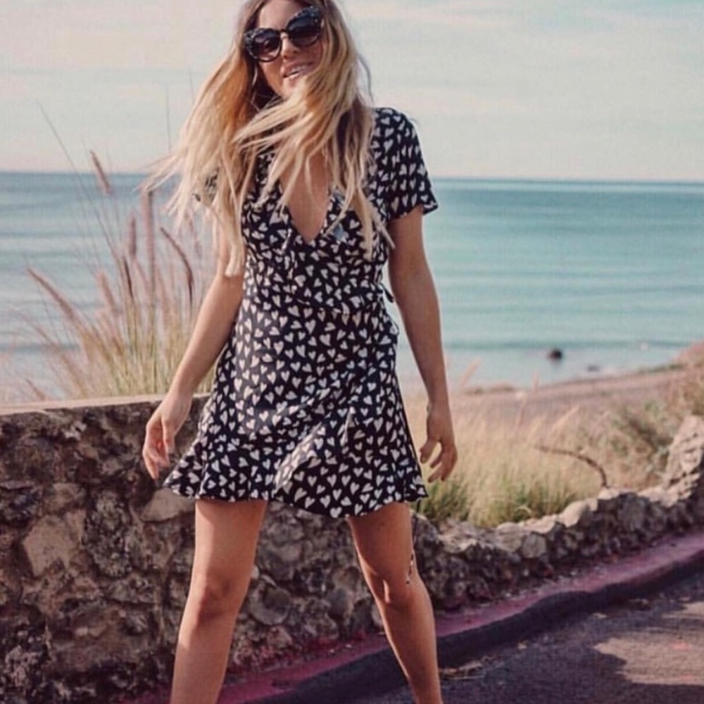 🖤Beach Riot Wrap Heart Mini Dress🖤 VGUC• $185